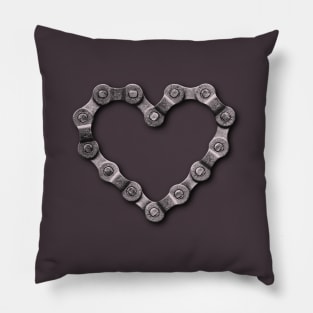 I Love My Bike, Bike Chain Heart Pillow