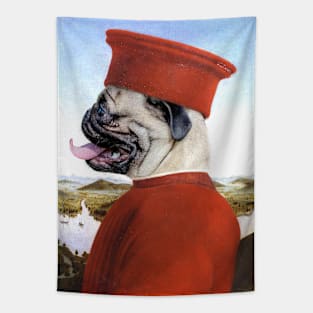 Portrait of a Pug as Federico da Montefeltro - Pet Gift Tapestry