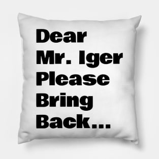 Dear Mr Iger Pillow