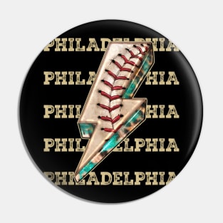 Aesthetic Design Philadelphia Gifts Vintage Styles Baseball Pin