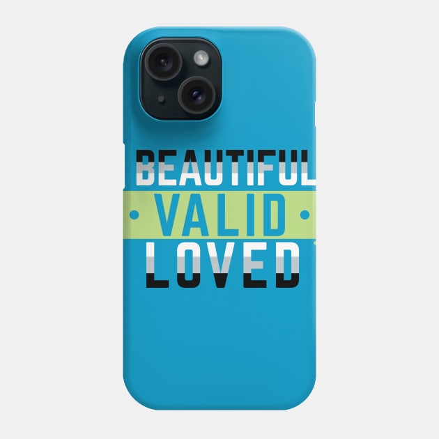 Agender is Beautiful, Valid, and Loved Phone Case by CouncilOfGeeks