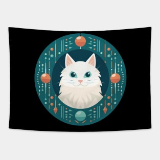 Turkish Angora Cat Xmas Ornament, Love Cats Tapestry