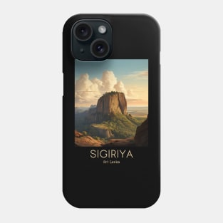 A Vintage Travel Illustration of Sigiriya - Sri Lanka Phone Case