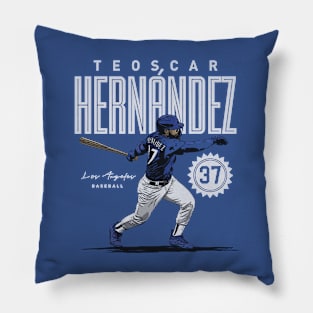 Teoscar Hernandez Los Angeles D Card Pillow