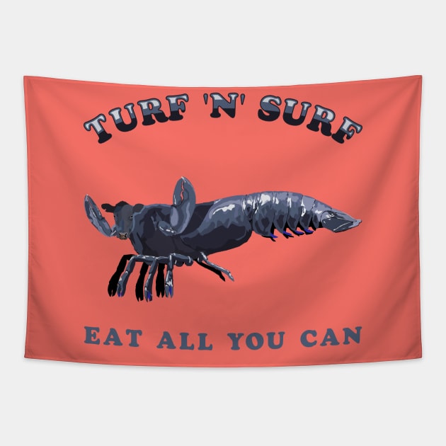 Turf 'n' Surf - Eat All You Can Tapestry by PinnacleOfDecadence