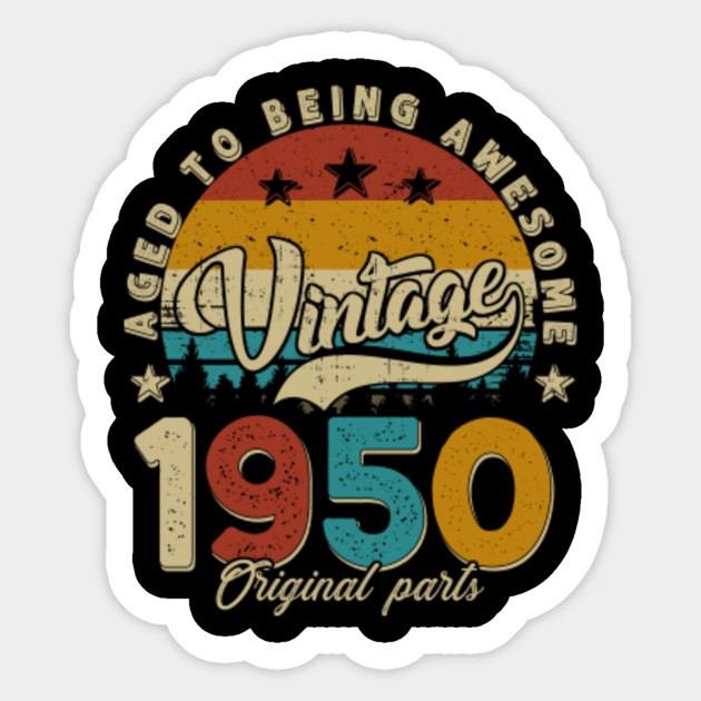 Vintage 1950 All Original Parts Men Women 70th Birthday Vintage