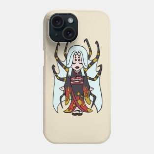 Spider Yokai Jorōgumo Playing Shamisen CHIBI MONSTER GIRLS Series I Phone Case