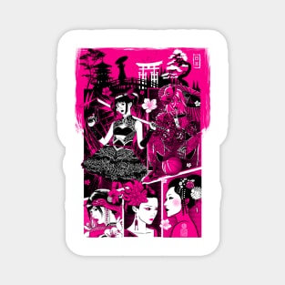 Pink Geisha Magnet