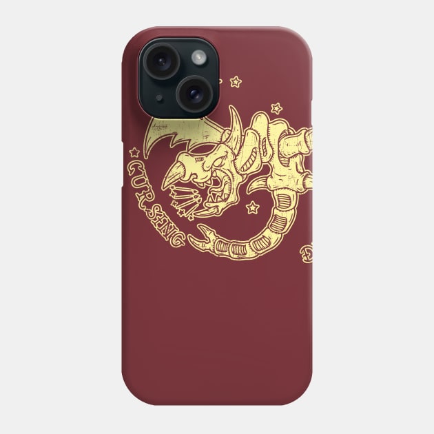 Cursing dragon - creme ink Phone Case by Firebrander