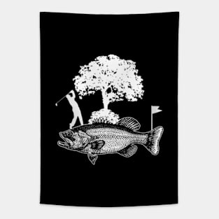 Bass Fish Golf Tapestry