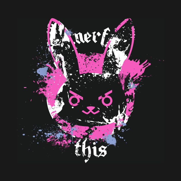 Overwatch d.va bunny NERF THIS shirt MEKA Spray! [DARK Version] by WFDJ