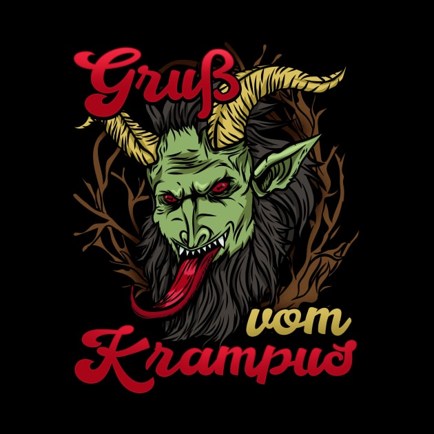 Gruss vom Krampus I Christmas Demon design by biNutz