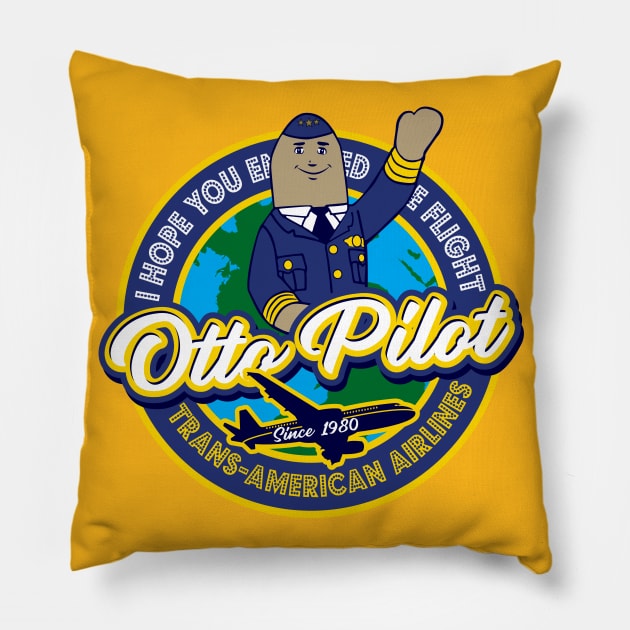 Otto Pilot Airplane Pilot Pillow by Alema Art