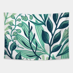 Leaves pattern illustration background Tapestry