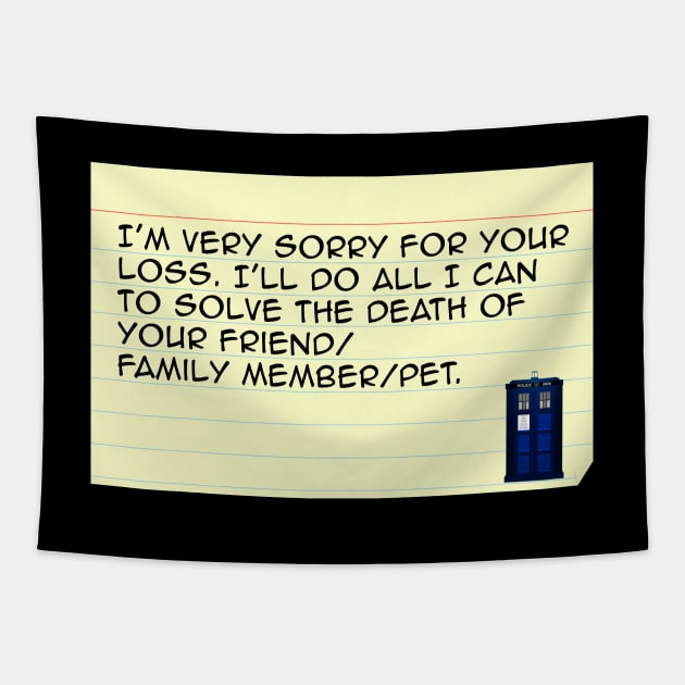 The Doctor's Cue Cards 2 Tapestry by scoffin