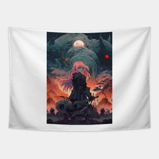 Dark Fantasy Anime Tapestry