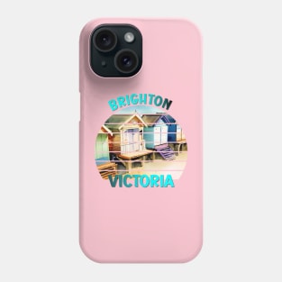 Brighton Victoria Australia Retro Vintage Sunset Beach Boxes Phone Case