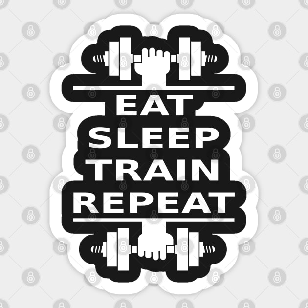 Eat Sleep Gym Repeat Sticker