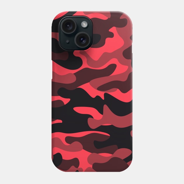 red camo Phone Case by Lamink