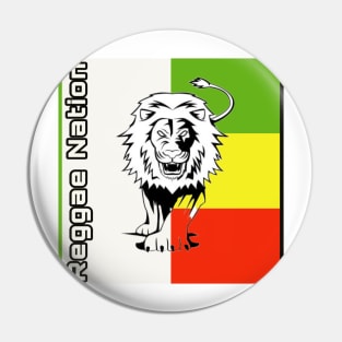 Reggae Nation (white) Pin