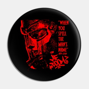 mf doom quote red Pin