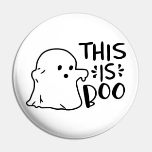 This Is Boo Sheet Ghost Retro Halloween Costume Men Women Pin