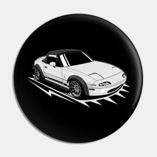 White miata classic Pin