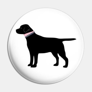 Preppy Dog Black Lab Pin