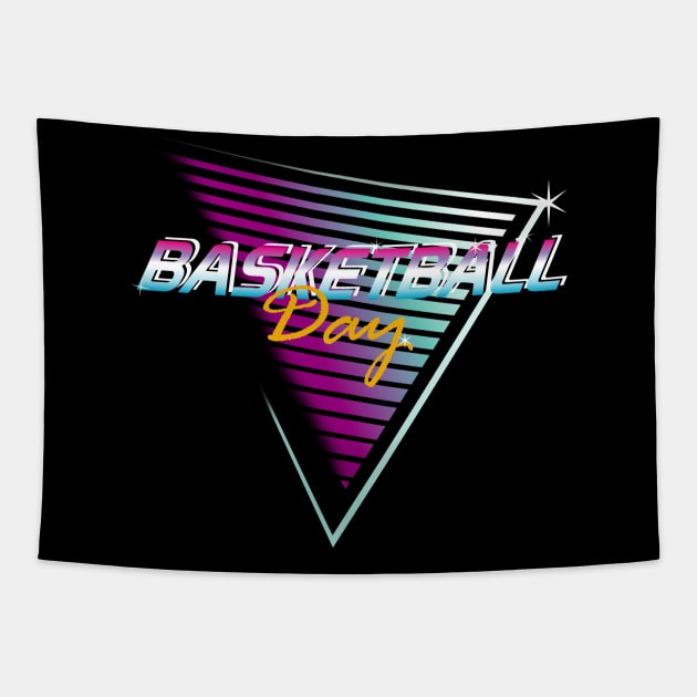 basketball day retro Tapestry by osvaldoport76