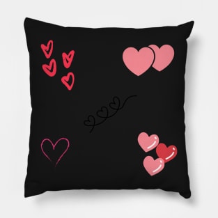 Assortment of Hearts Valentine's Day Sticker Pack Pillow