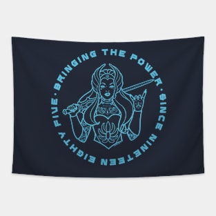 BRINGING THE POWER BLUE Tapestry