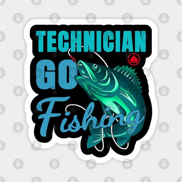 Technician Go Fishing Magnet by jeric020290