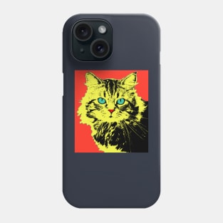 POP ART CAT - YELLOW RED Phone Case
