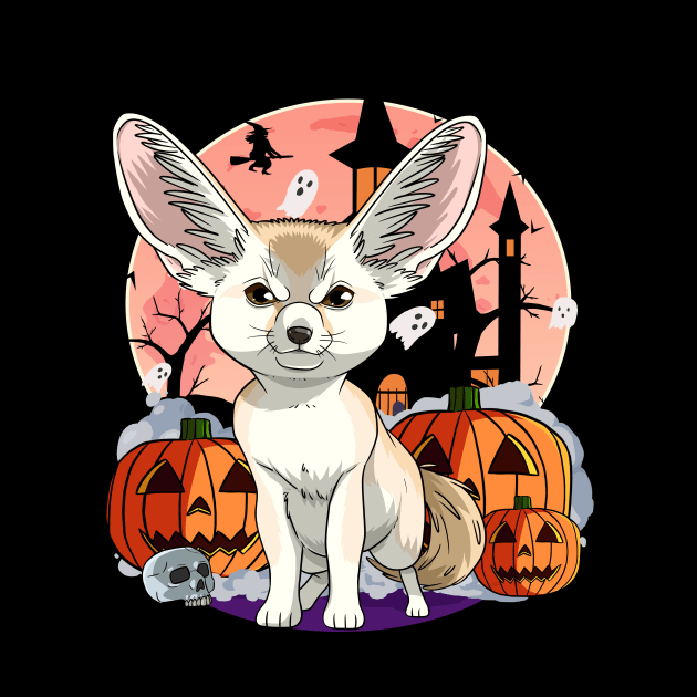 Fennec Fox Witch Pumpkin Halloween by Noseking