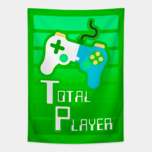 Green Total Player Gamer Design Tapestry