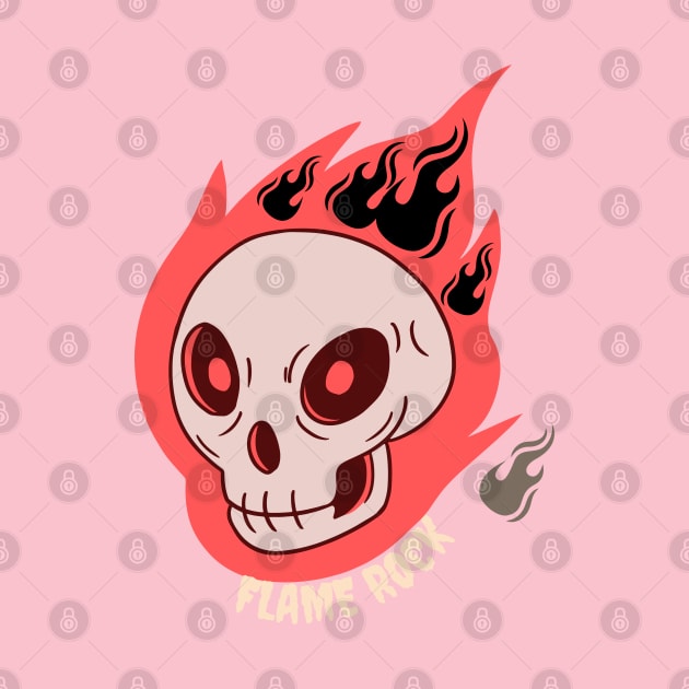 flame rock skull by BeeFlash