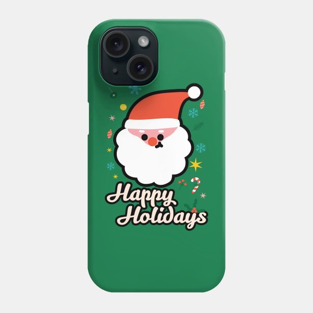 SANTA CLAUS - HAPPY HOLIDAYS Phone Case by Obedience │Exalted Apparel