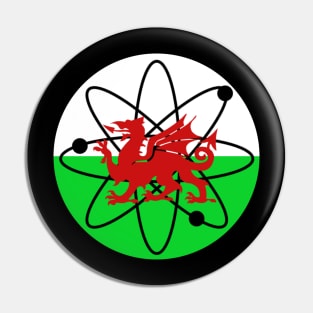 Welsh Flag Atomic Dragon Pin