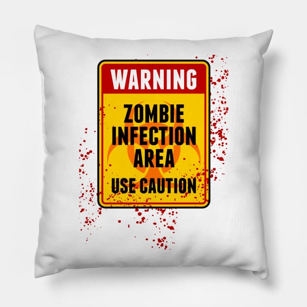 Zombie Infection Area Pillow by marcusmattingly