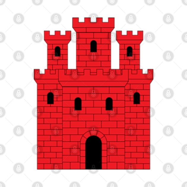 Red heraldic castle by PabloDeChenez