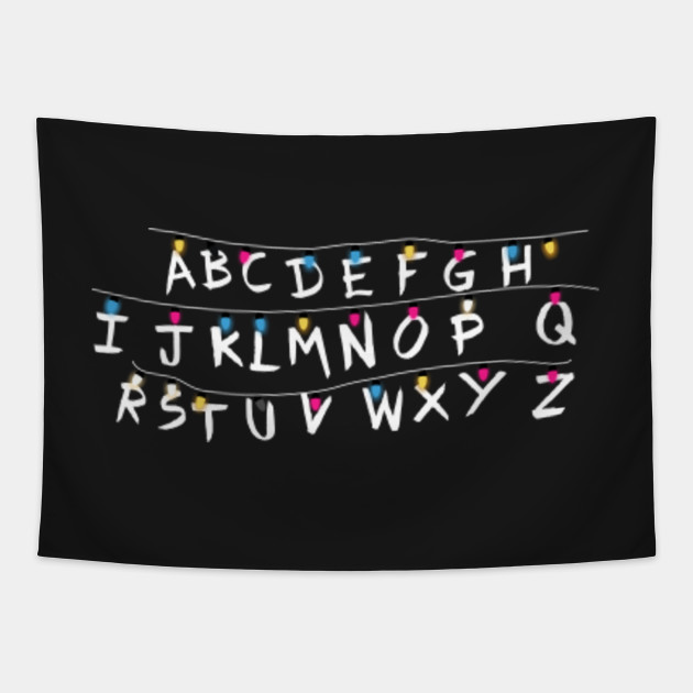 Stranger Things Alphabet Stranger Things Tapestry TeePublic