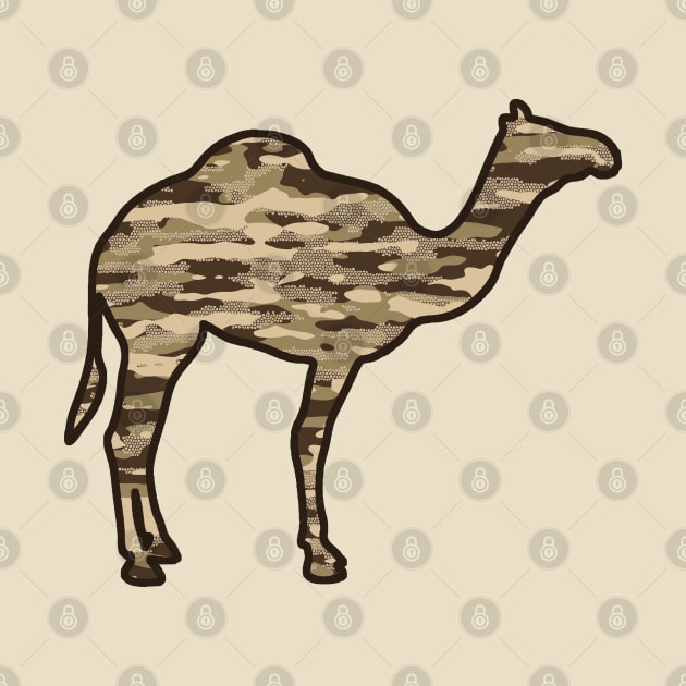 Desert camouflage Mosaik Style dromedary by Destroyed-Pixel