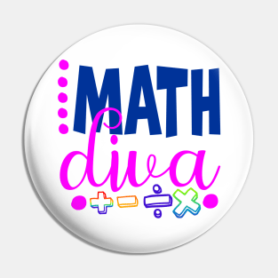 Math Diva Pin