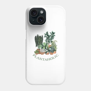 Plantaholic House Plants Illustration 3 Phone Case