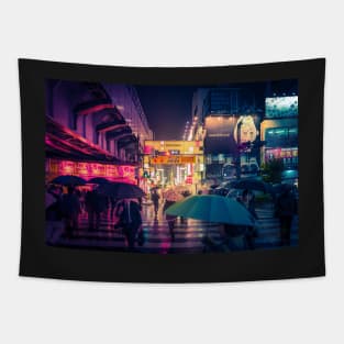 Rain on the Golden City Ueno Tapestry