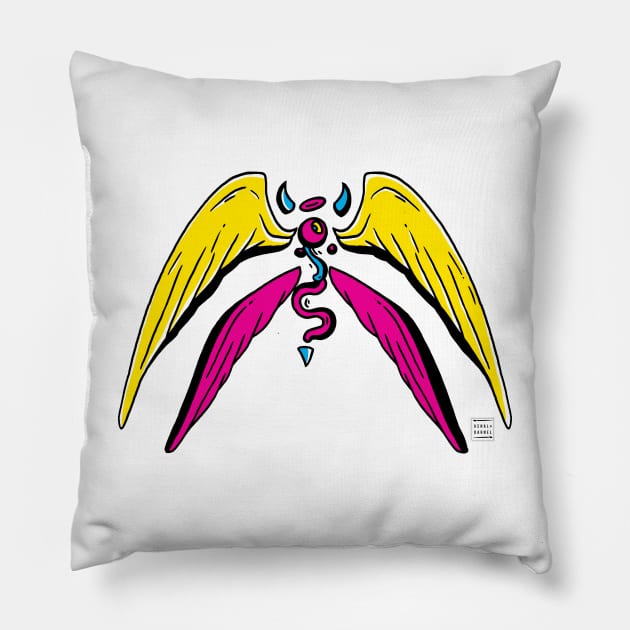 CMYK Angel Eye Pillow by kenallouis