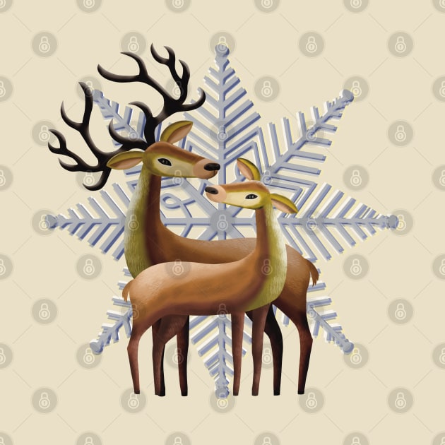 Reindeer Couple by KateVanFloof