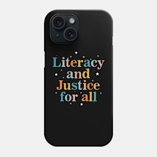 Literacy and Justice for All Retro Phone Case