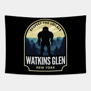 Watkins Glen New York Bigfoot Sasquatch Tapestry