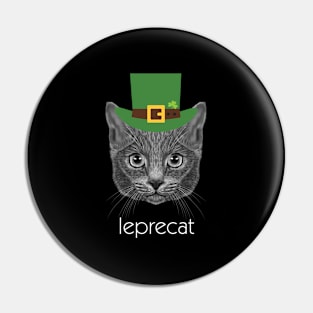 Leprechaun Cat St Patricks Day Pin